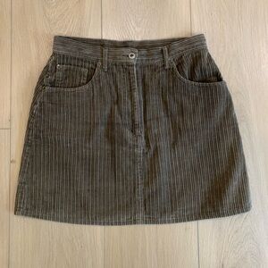 Vintage Two Roads Brown Corduroy Skirt size 8